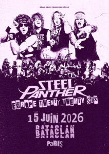 Steel Panther 15 juin 2026, Paris, Bataclan