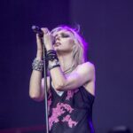 Taylor Momsen de The Pretty Reckless en première partie d'AC/DC, Paris Longchamp août 2024. crédit Benef